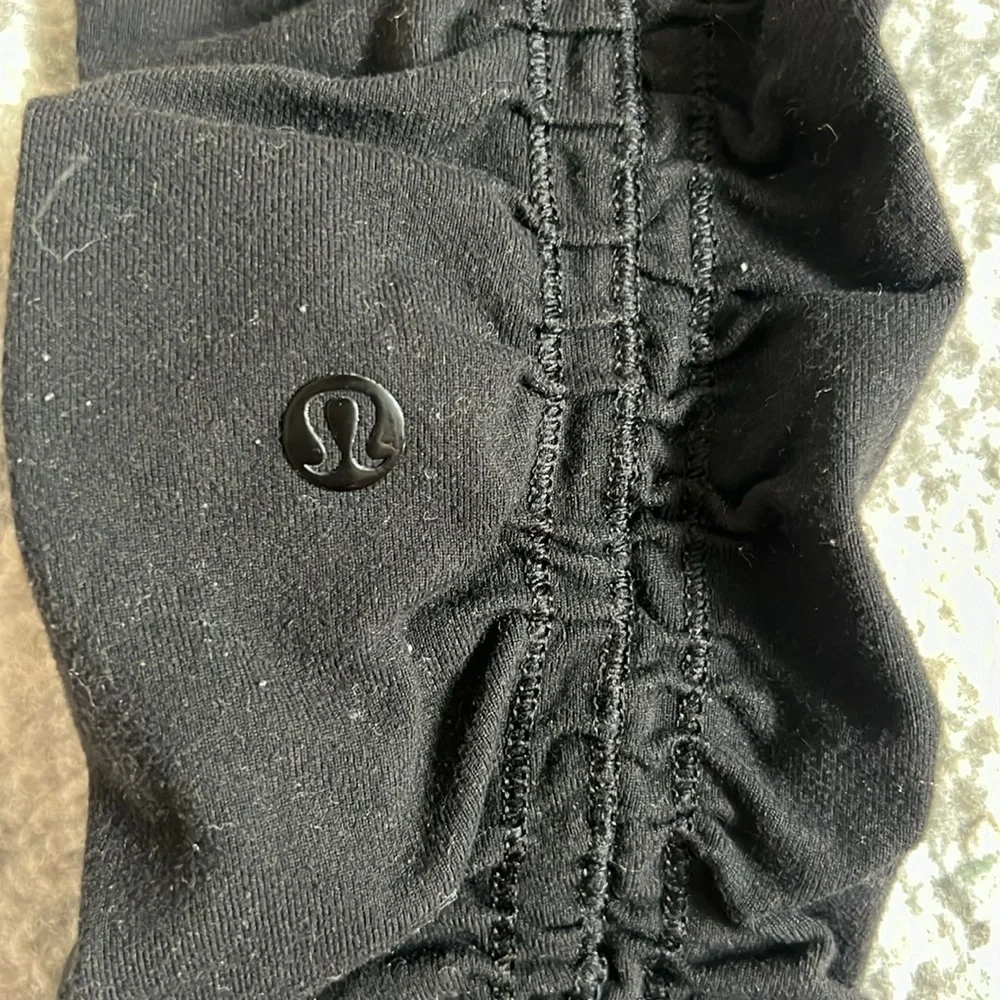 Lululemon Wunder Under Pant Stirrup Leggings Black Gray Striped Size 4
